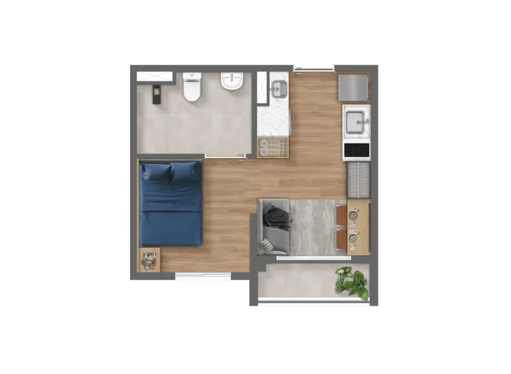 Plantas - NR - Studio (24m²)